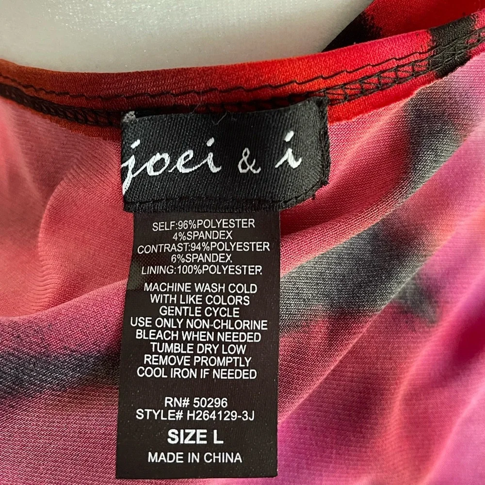 Joie & I Red Pink and Black Sleeveless Maxi Dress - Picture 5 of 5